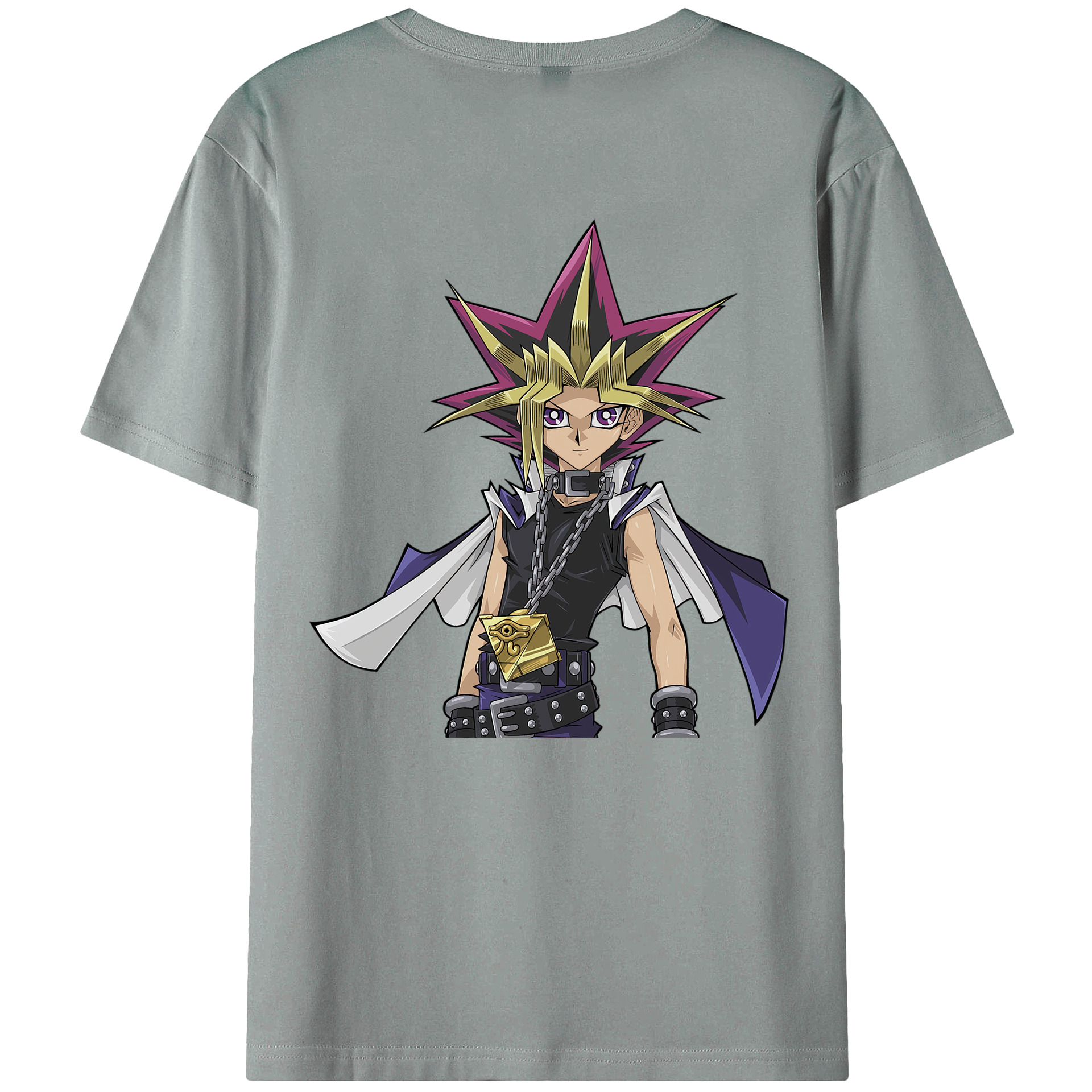 （画像用） 遊☆戯☆王 Yu-Gi-Oh! 綿100％ メンズ半袖Tシャツ（バックプリント） 通気性